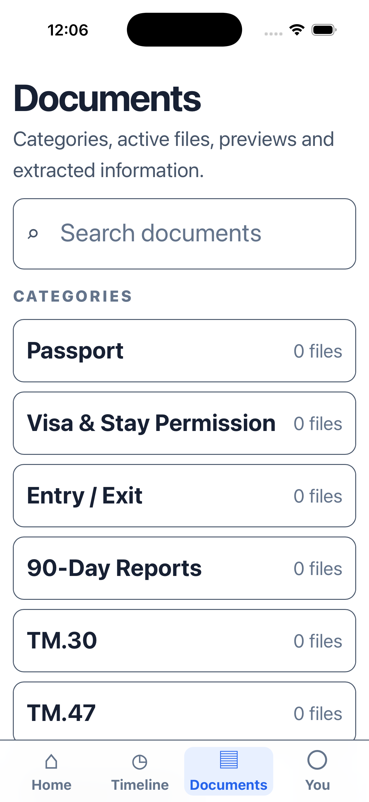 Document categories in Thaimly